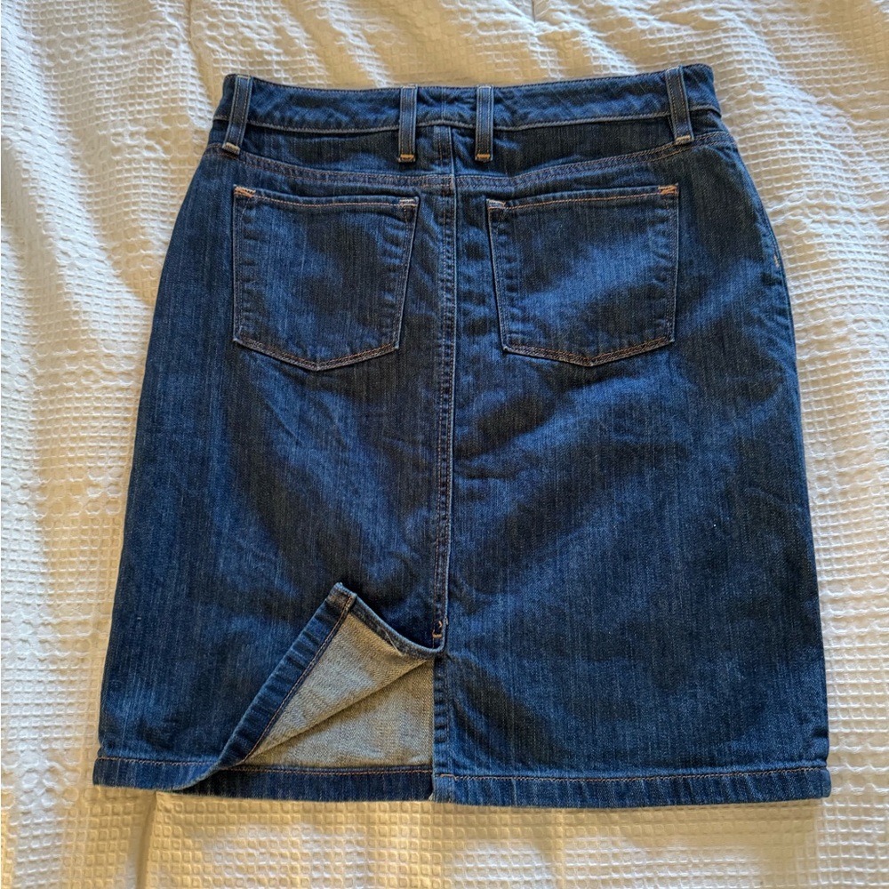 LL BEAN denim jean skirt 6 NWT
